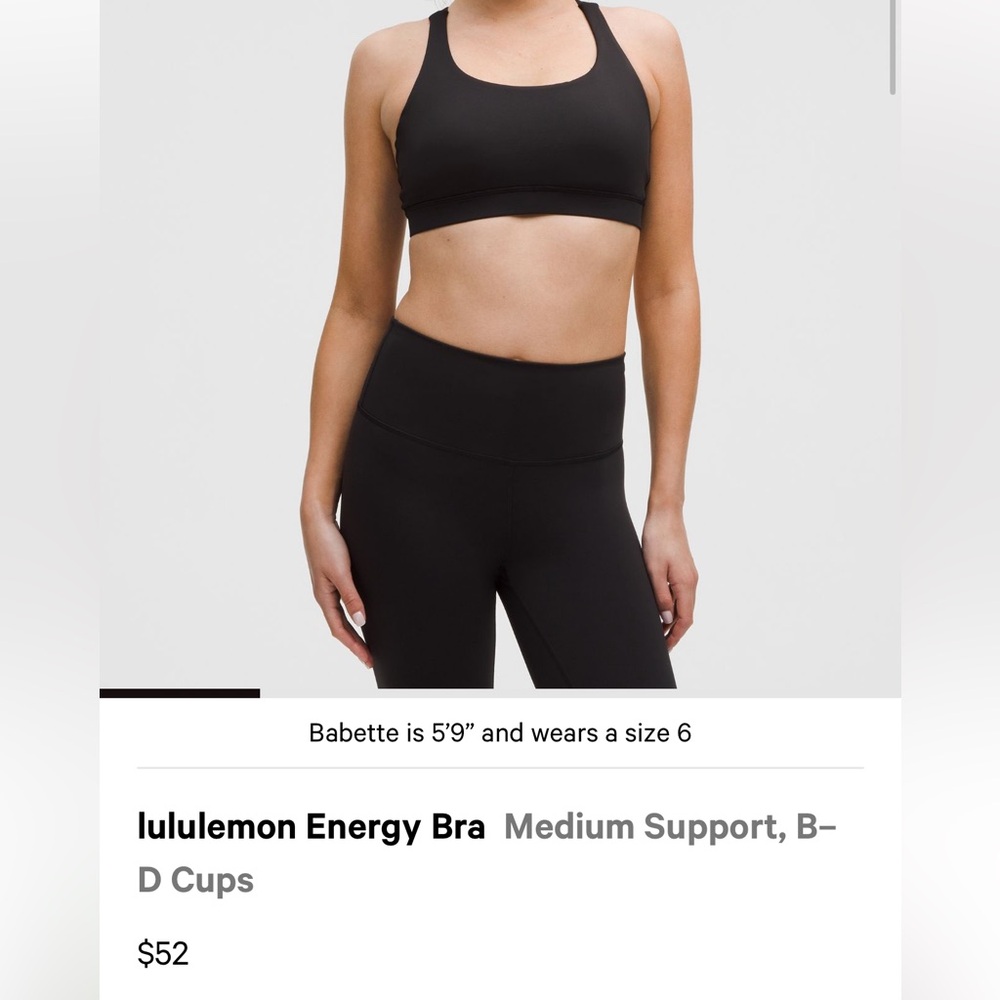 Lululemon Energy Bra